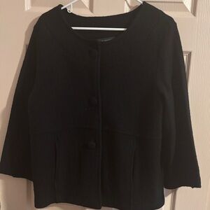 Harve Benard Black Cape Jacket